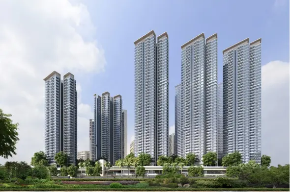 珑曜上城高层住宅外立面实景