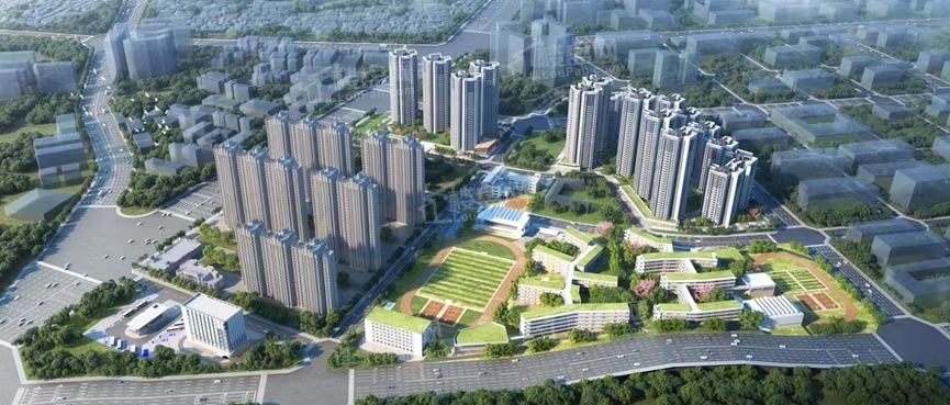 星汇锦城二期配建学校与图书馆,教育配套实景